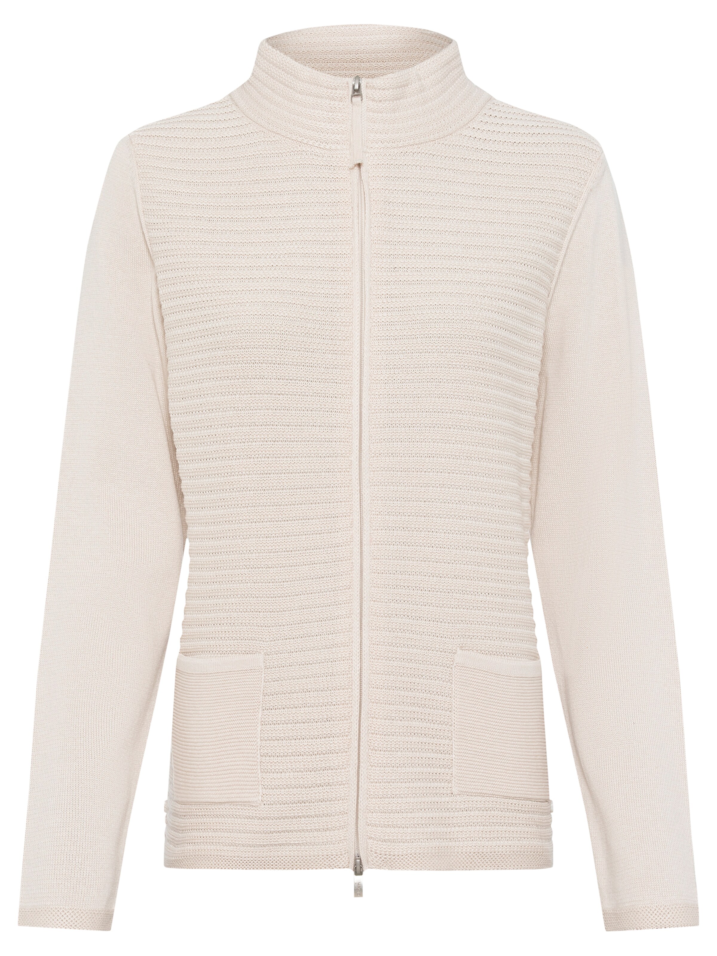 Olsen Gebreid vest in Beige: voorkant
