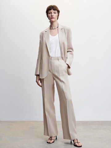 MANGO Tapered Bandplooibroek in Beige