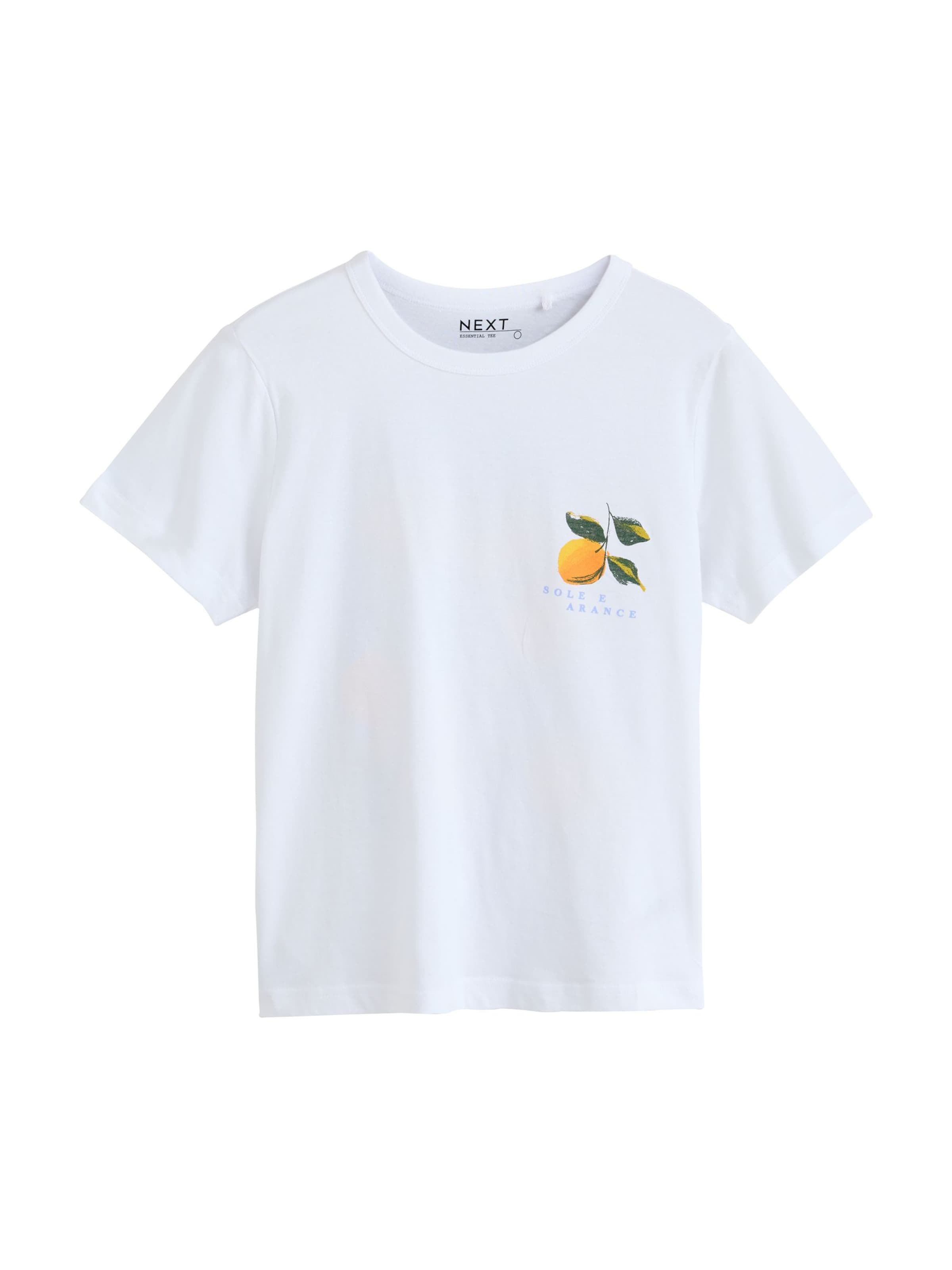 Next T-shirt en XS en sapin / orange / blanc, Vue avec produit