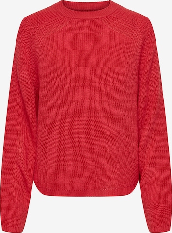 ONLY Sweter 'BASE' w kolorze czerwony: przód