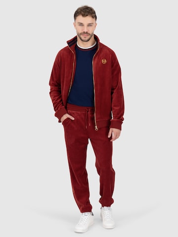 Sergio Tacchini Regular Sporthose 'COURT VELOUR' in Rot