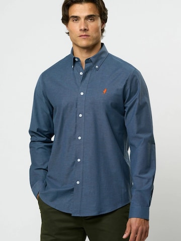 MCS Regular fit Overhemd in Blauw: voorkant