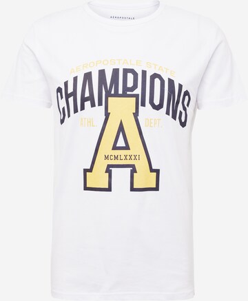 T-Shirt 'CHAMPIONS' AÉROPOSTALE en blanc : devant