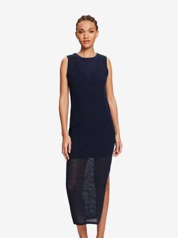 ESPRIT Knitted dress in Blue: front