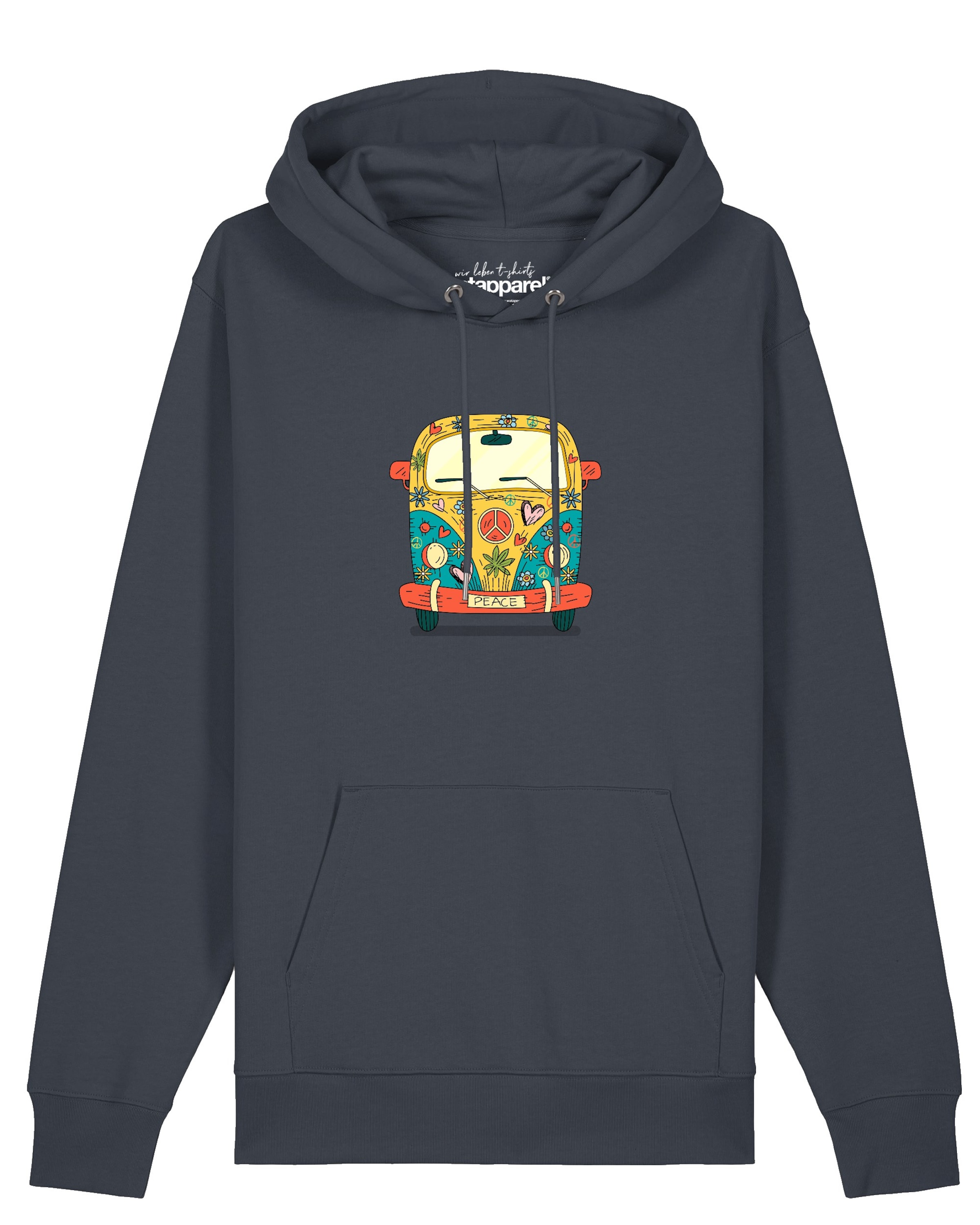 Sweat-shirt 'Hippies Bus' Watapparel en gris : devant