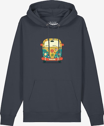 Sweat-shirt 'Hippies Bus' Watapparel en gris : devant