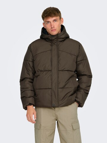 Only & Sons Between-Season Jacket in Brown: front