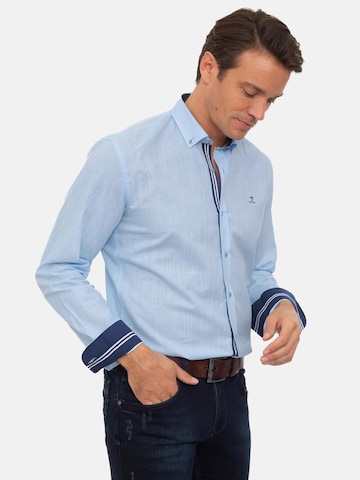 Sir Raymond Tailor Regular fit Button Up Shirt 'Patty' in Blue