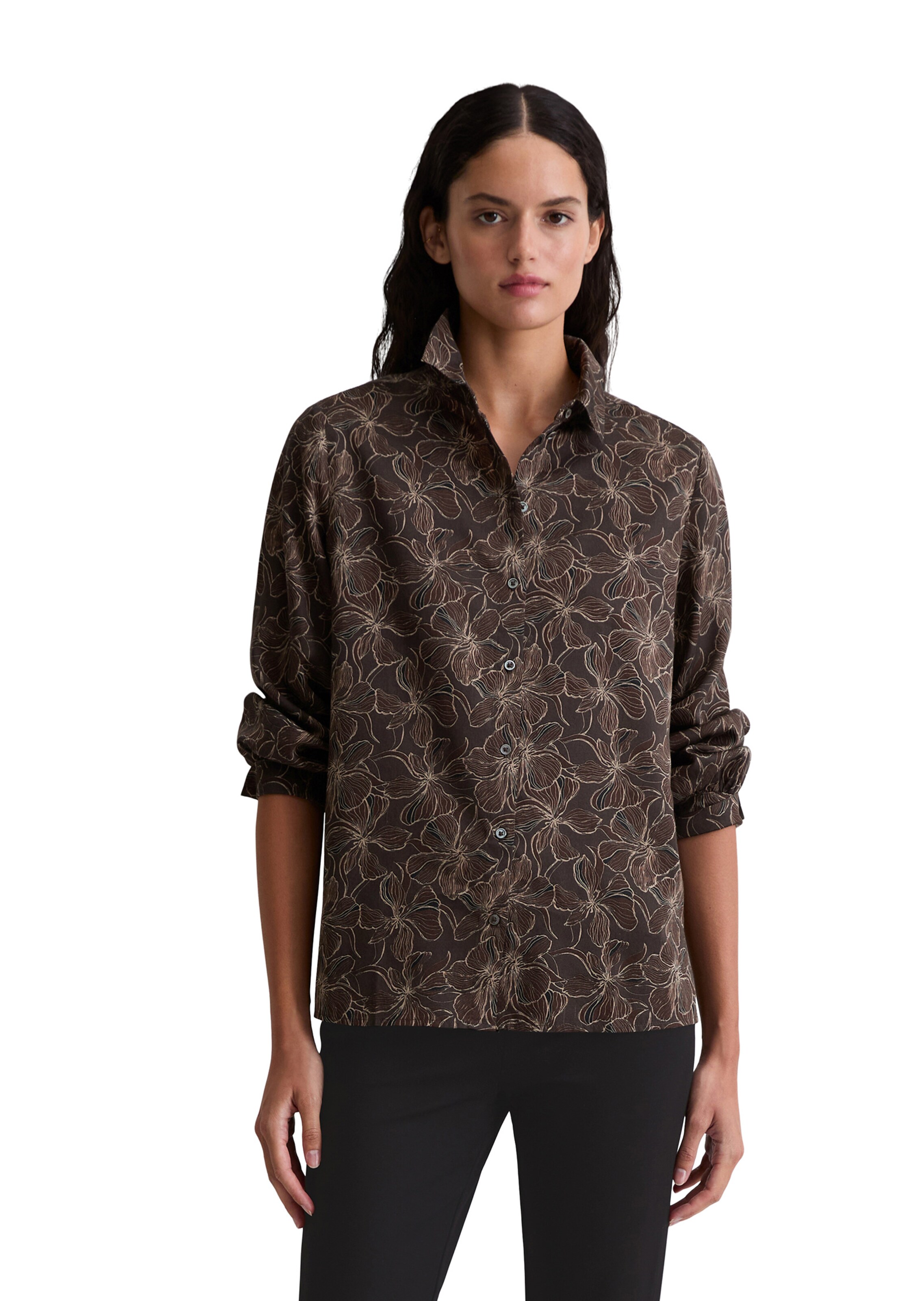Marc O'Polo Blouse in Brown: front