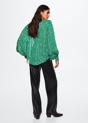 MANGO Blouse 'Ruffle' in Groen