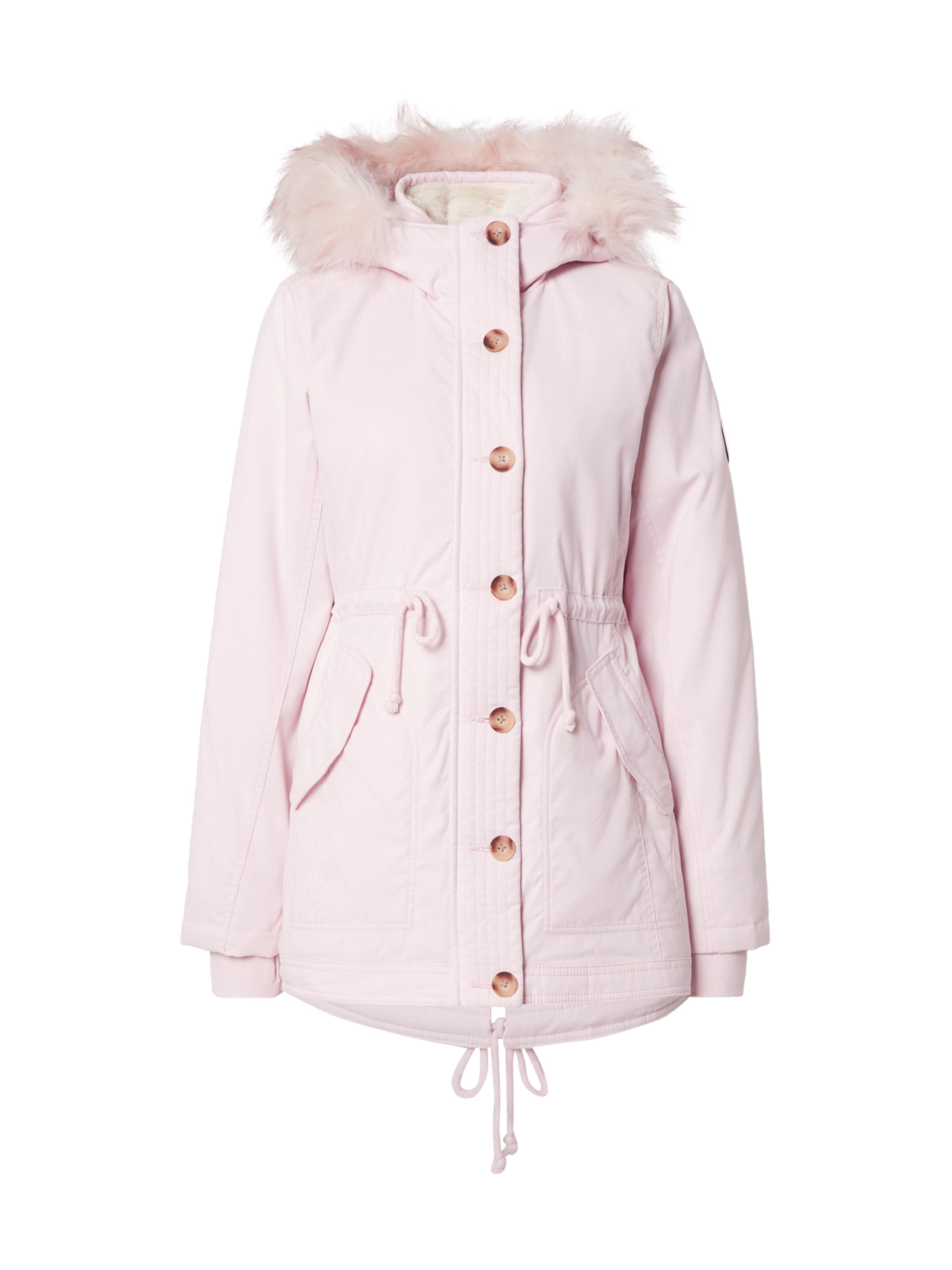 Parka d’hiver HOLLISTER en rose : devant