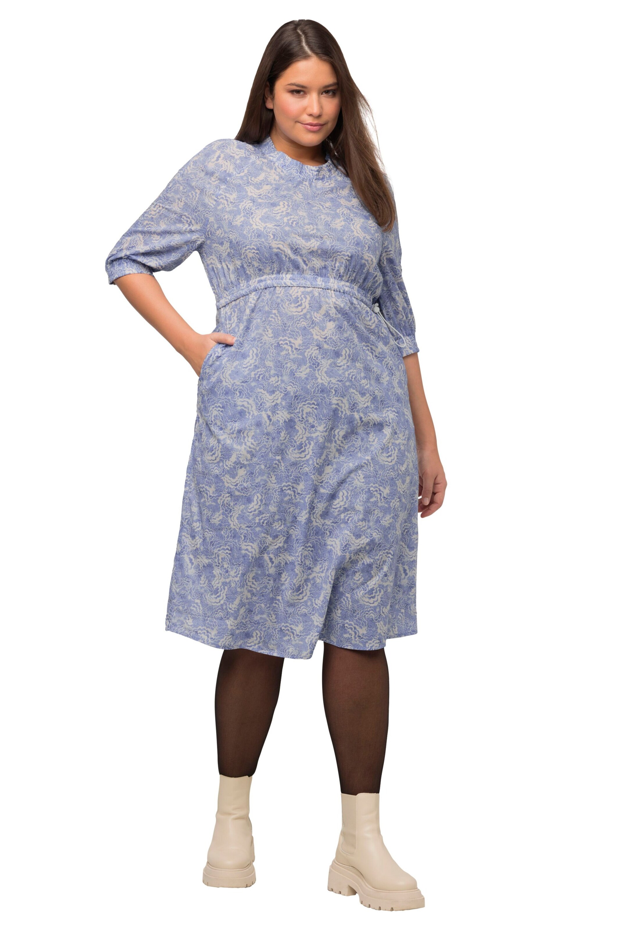 Ulla Popken Kleid in Blau: Vorderseite