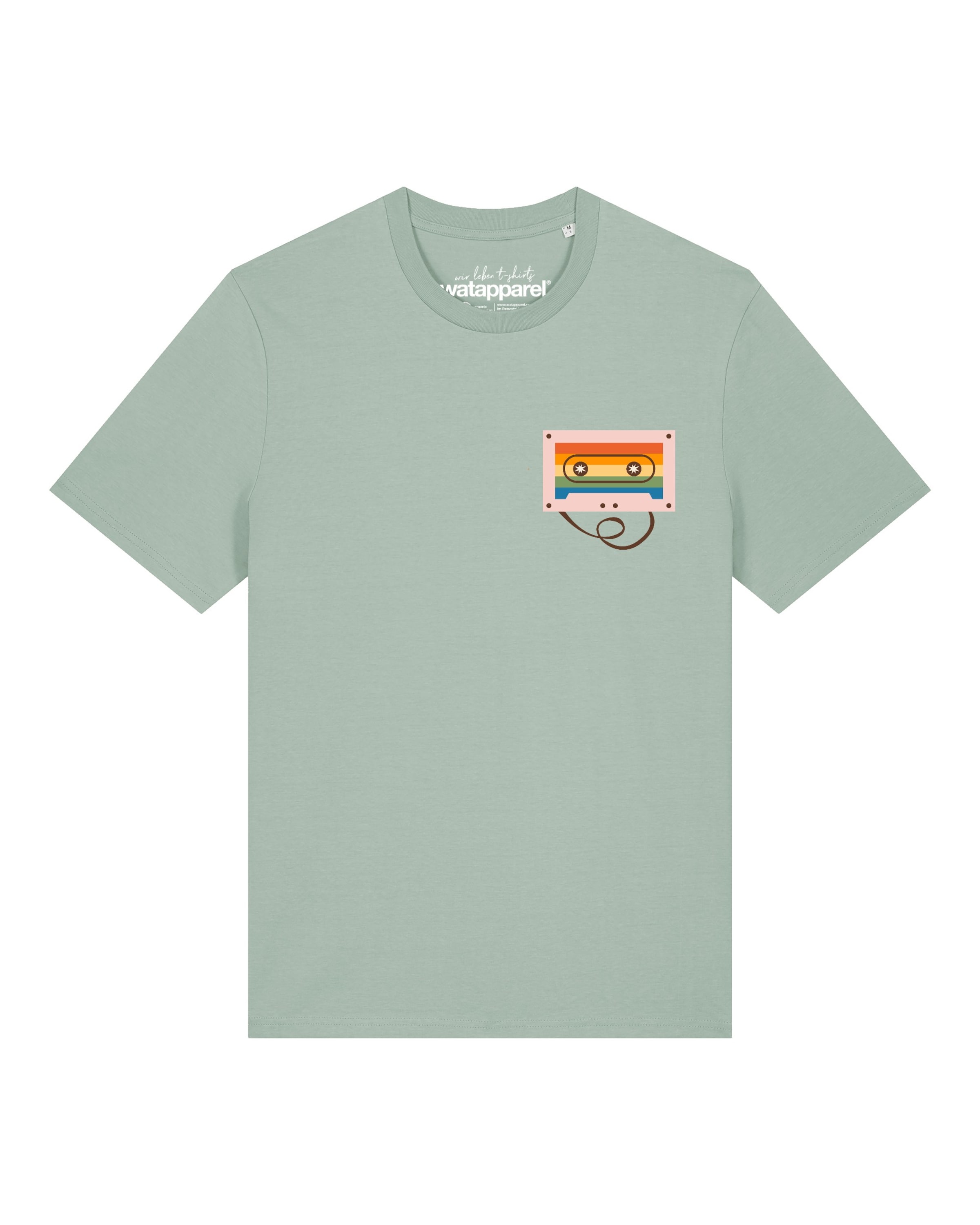 Maglietta 'Rainbow Cassette' in XXL Watapparel di colore blu / giallo / menta / arancione, Visualizzazione prodotti