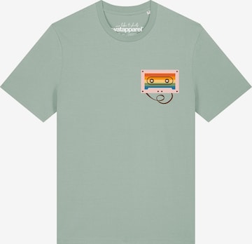 Maglietta 'Rainbow Cassette' di Watapparel in verde: frontale