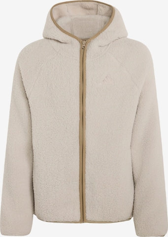 ADIDAS TERREX Athletic fleece jacket 'Xploric' in Beige: front