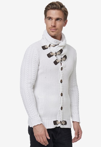 Rusty Neal Knit Cardigan in White