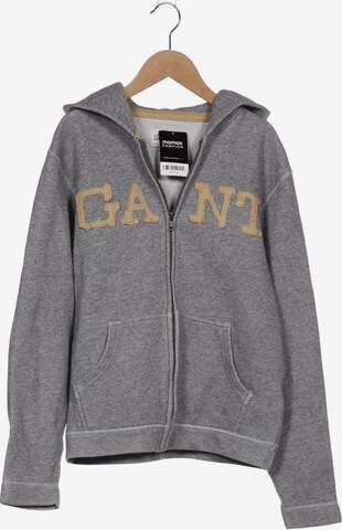 GANT Sweatshirt & Zip-Up Hoodie in S in Grey: front