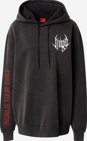 HUGOSweater majica 'Dejanna' - crna boja: prednji dio