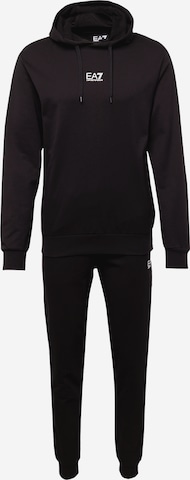 EA7 Emporio Armani - Ropa para correr en negro: frente