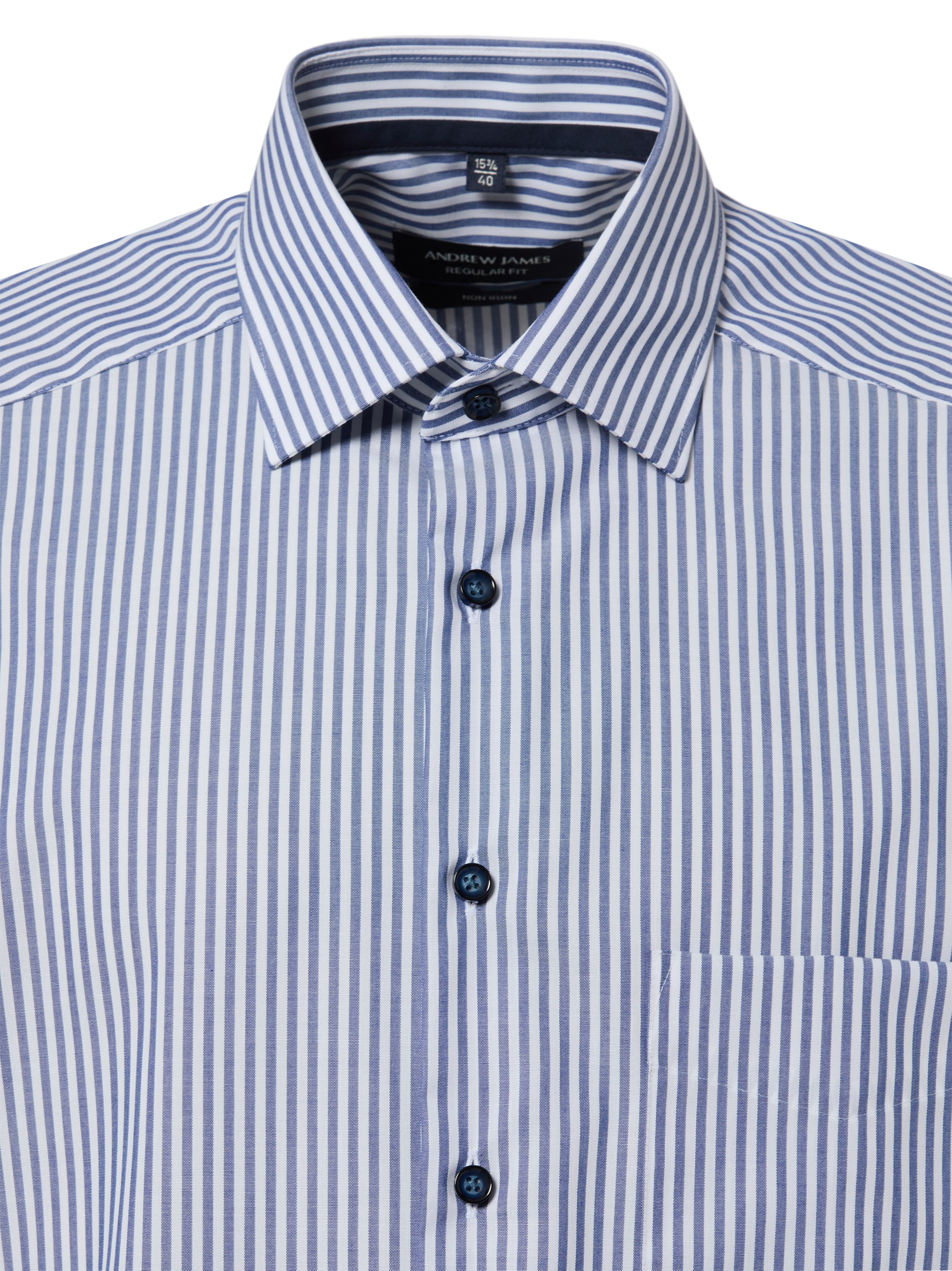 Andrew James Regular fit Zakelijk overhemd in Blauw