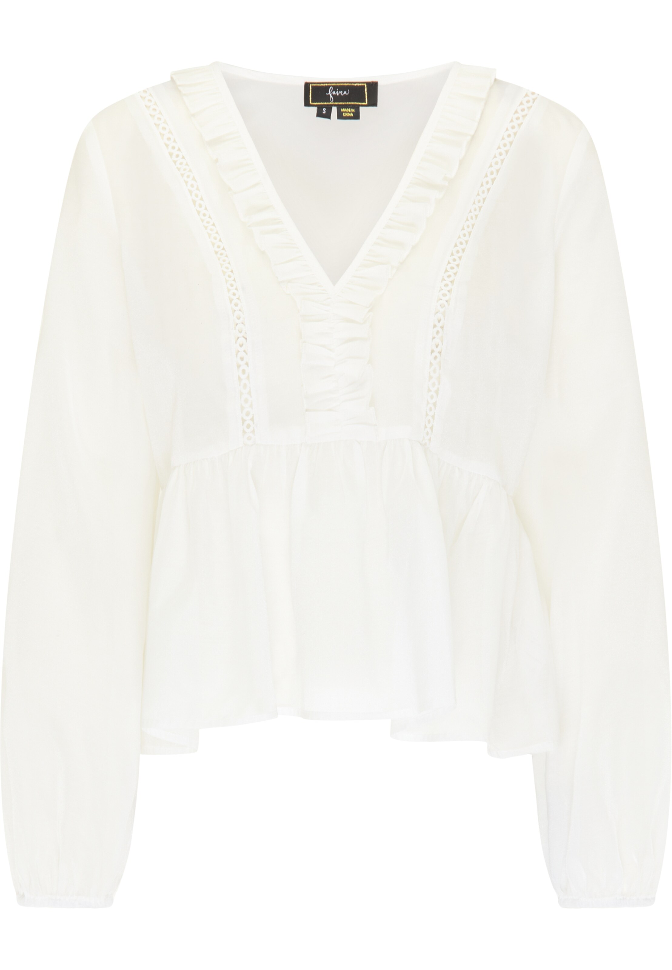 Bluză de la faina pe alb: față