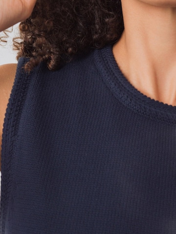 Cardigan 'Knitted Vest' Honest Basics en bleu