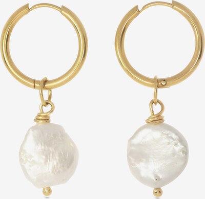 Cercei 'Olivia' Hey Harper pe auriu / alb perlat, Vizualizare produs