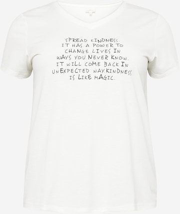 ONLY Carmakoma Shirt 'QUOTE' in White: front