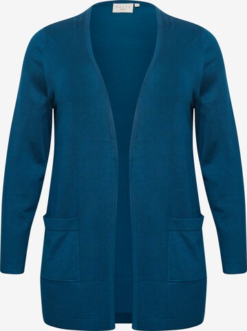 KAFFE CURVE Knit Cardigan in Blue: front