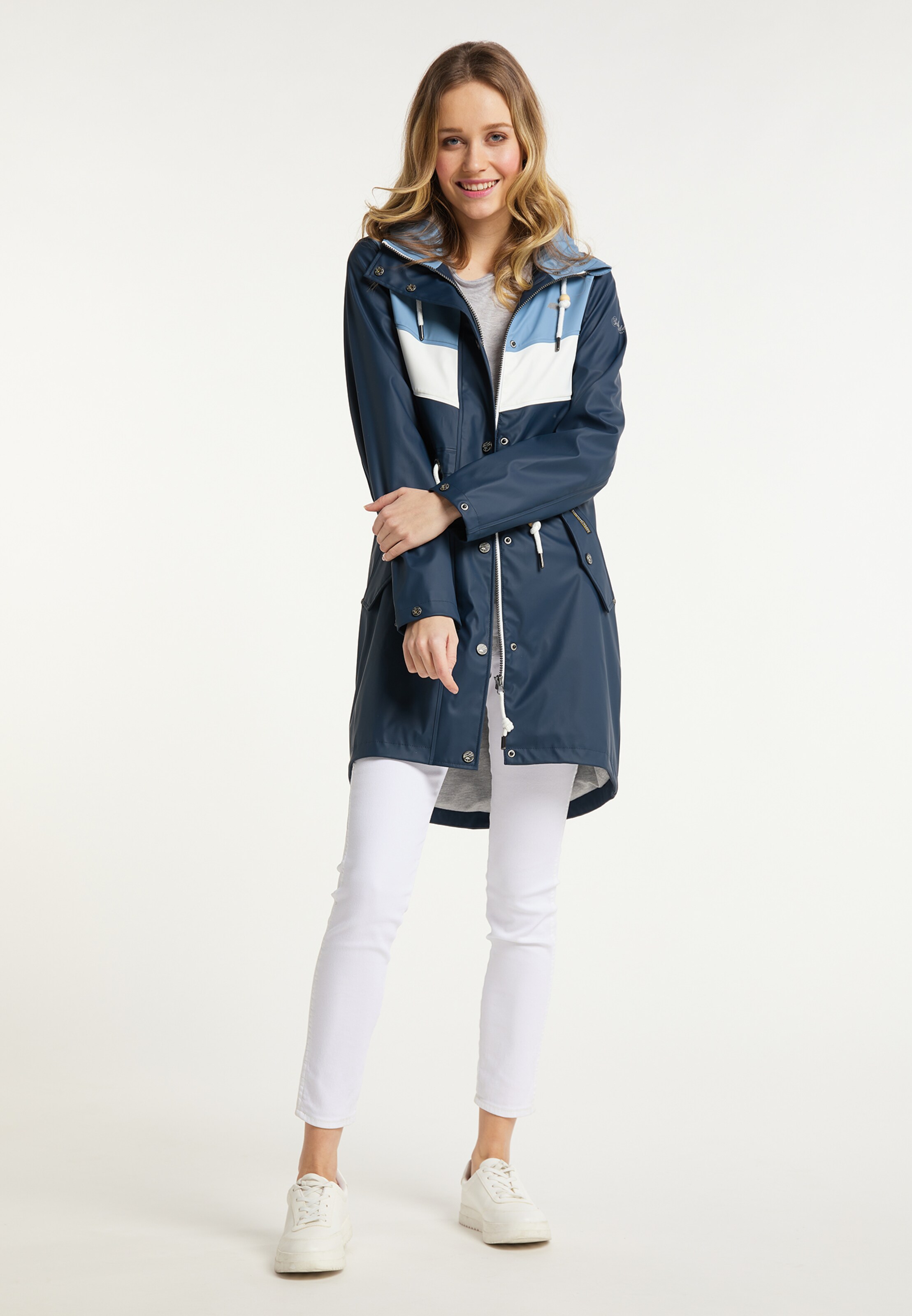 Frauen Große Größen Schmuddelwedda Regenmantel in Marine, Hellblau - BY63955 Frauen Große Größen Schmuddelwedda Regenmantel in Marine, Hellblau - BY63955