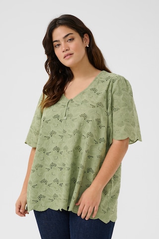 Chemisier 'KCtiara' KAFFE CURVE en vert : devant