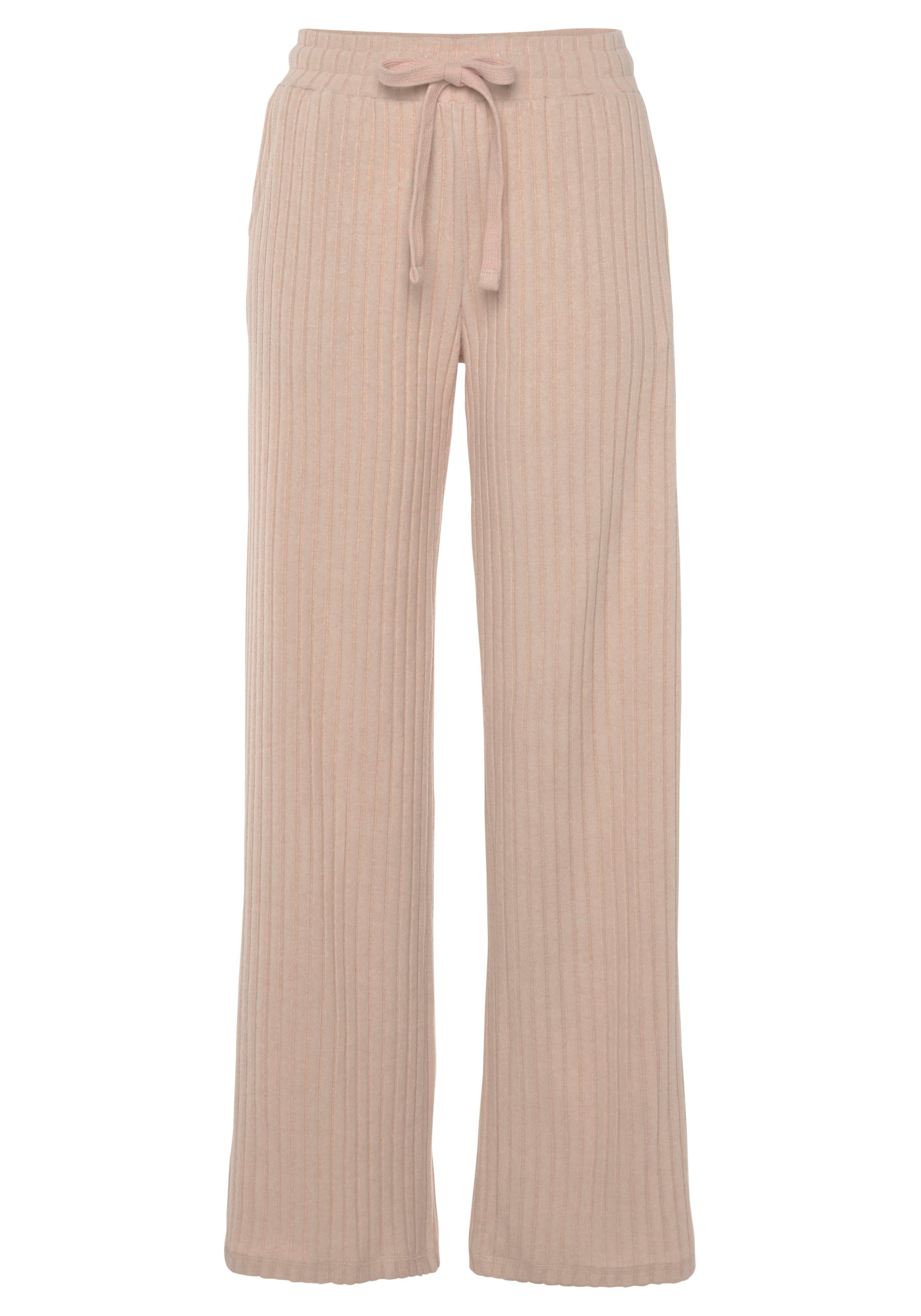 LASCANA Pyjamabroek in Beige: voorkant
