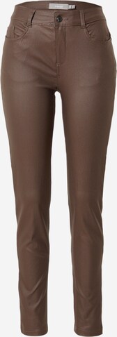 Fransa Slim fit Trousers 'TALIN TESSA' in Brown: front