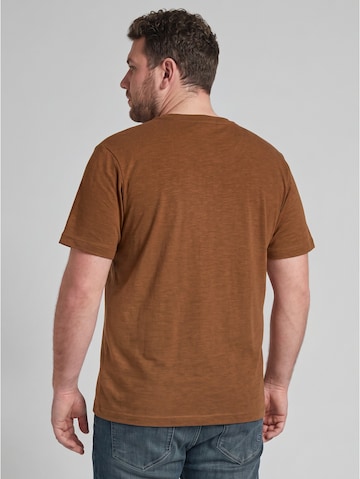 TOM TAILOR Men + Plus Size - T-Shirt mit Print in Braun