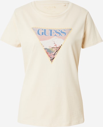 GUESS - Camiseta 'FUJI' en beige: frente