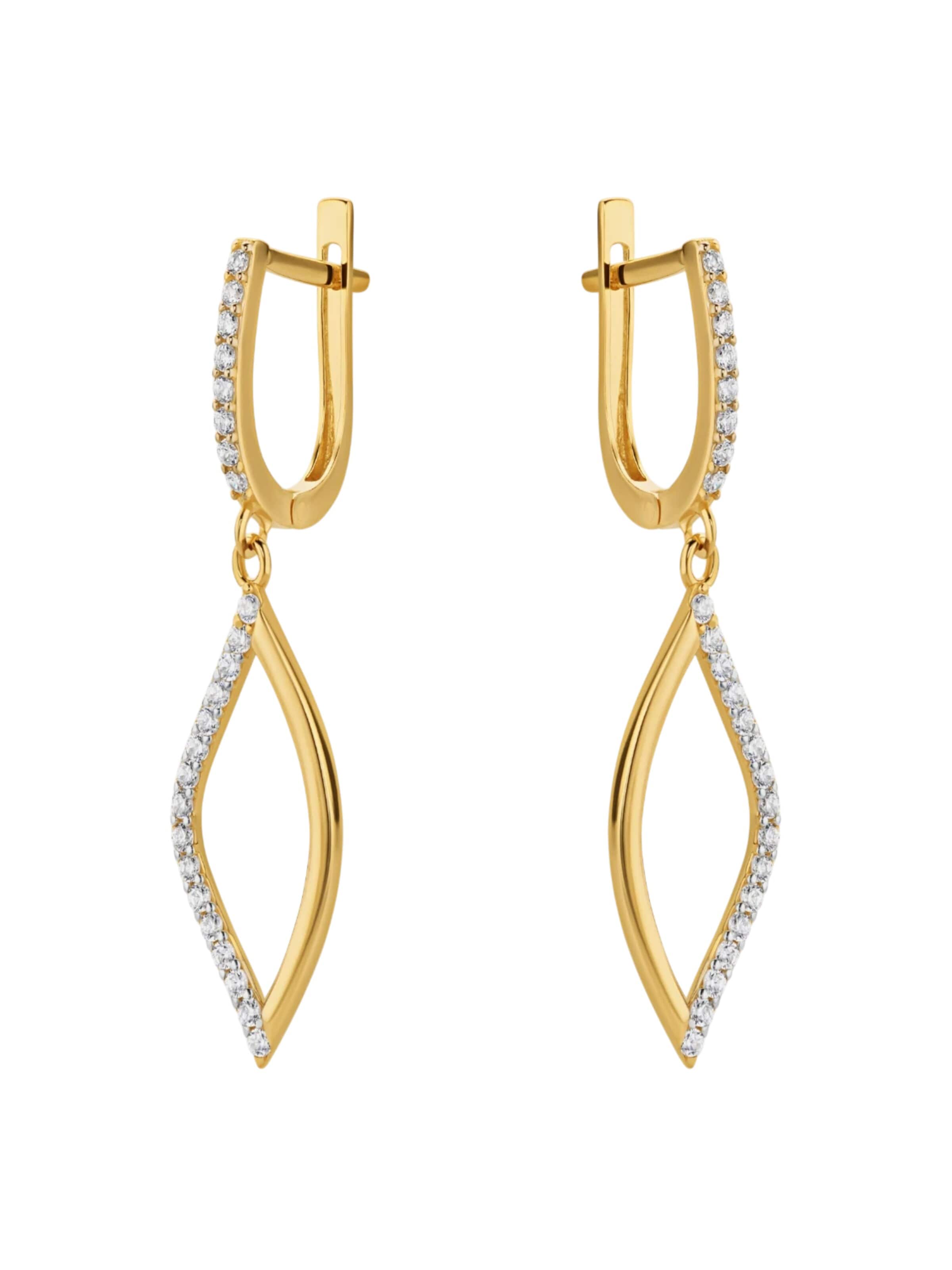 Orecchini 'Ohrringe aus 585 Gelbgold' di DIAMANT LETERNEL in giallo: frontale