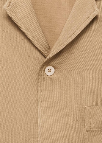 MANGO MAN Regular fit Button Up Shirt 'Banarea' in Beige
