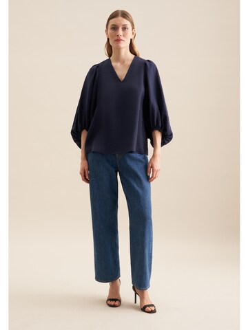 SEIDENSTICKER Blouse 'Schwarze Rose' in Blue