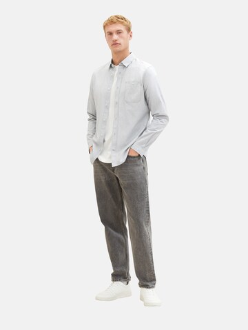 TOM TAILOR - Regular Fit Camisa em cinzento