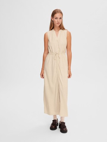 SELECTED FEMME Shirt Dress in Beige