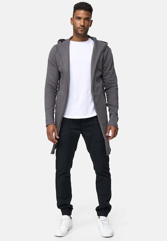 INDICODE JEANS Sweatjacke 'Brekstad' in Grau