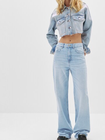 Pull&Bear Wide leg Jeans in Blauw