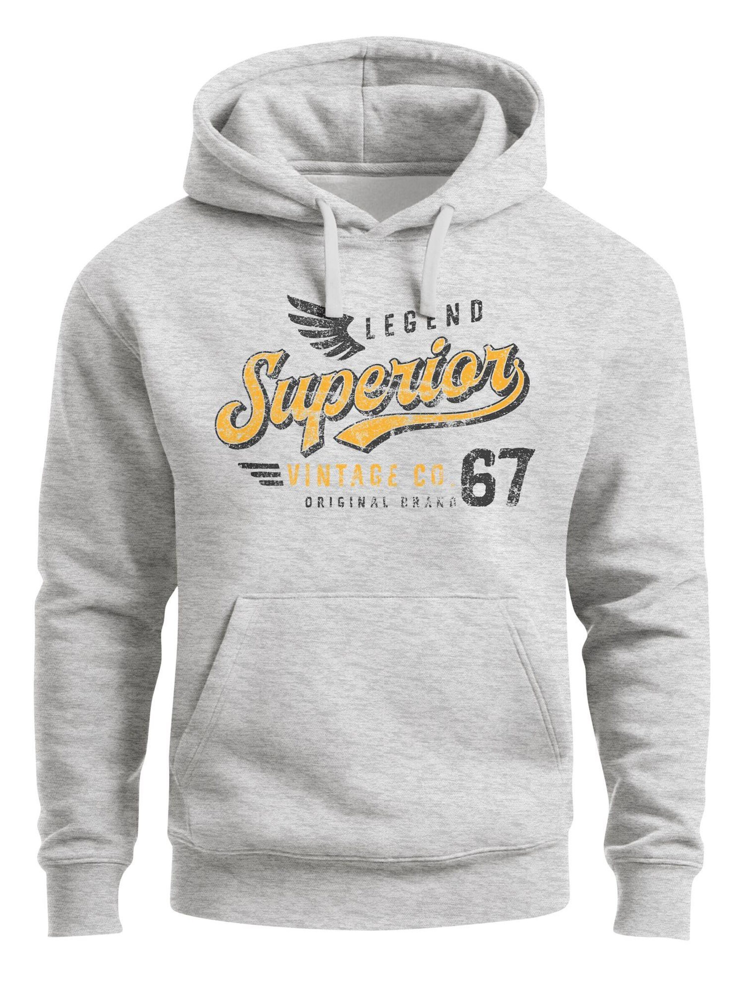Neverless Sweatshirt 'Superior Vintage' in Grey: front