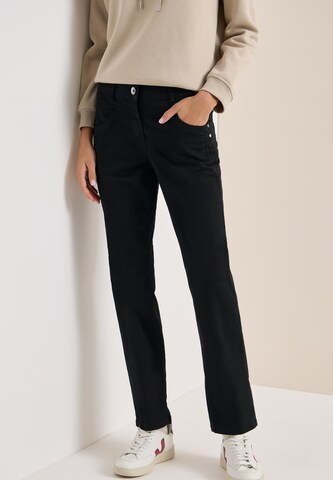 CECIL Slim fit Pants in Black