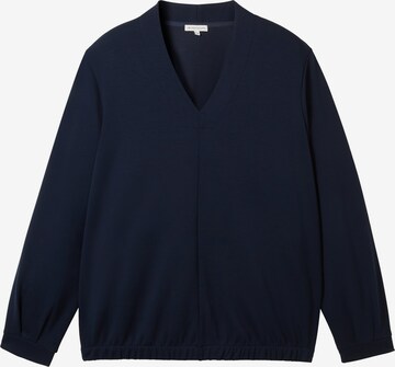 Sweat-shirt Tom Tailor Women + en bleu : devant