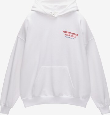 Pull&Bear Sweatshirt in Weiß: predná strana