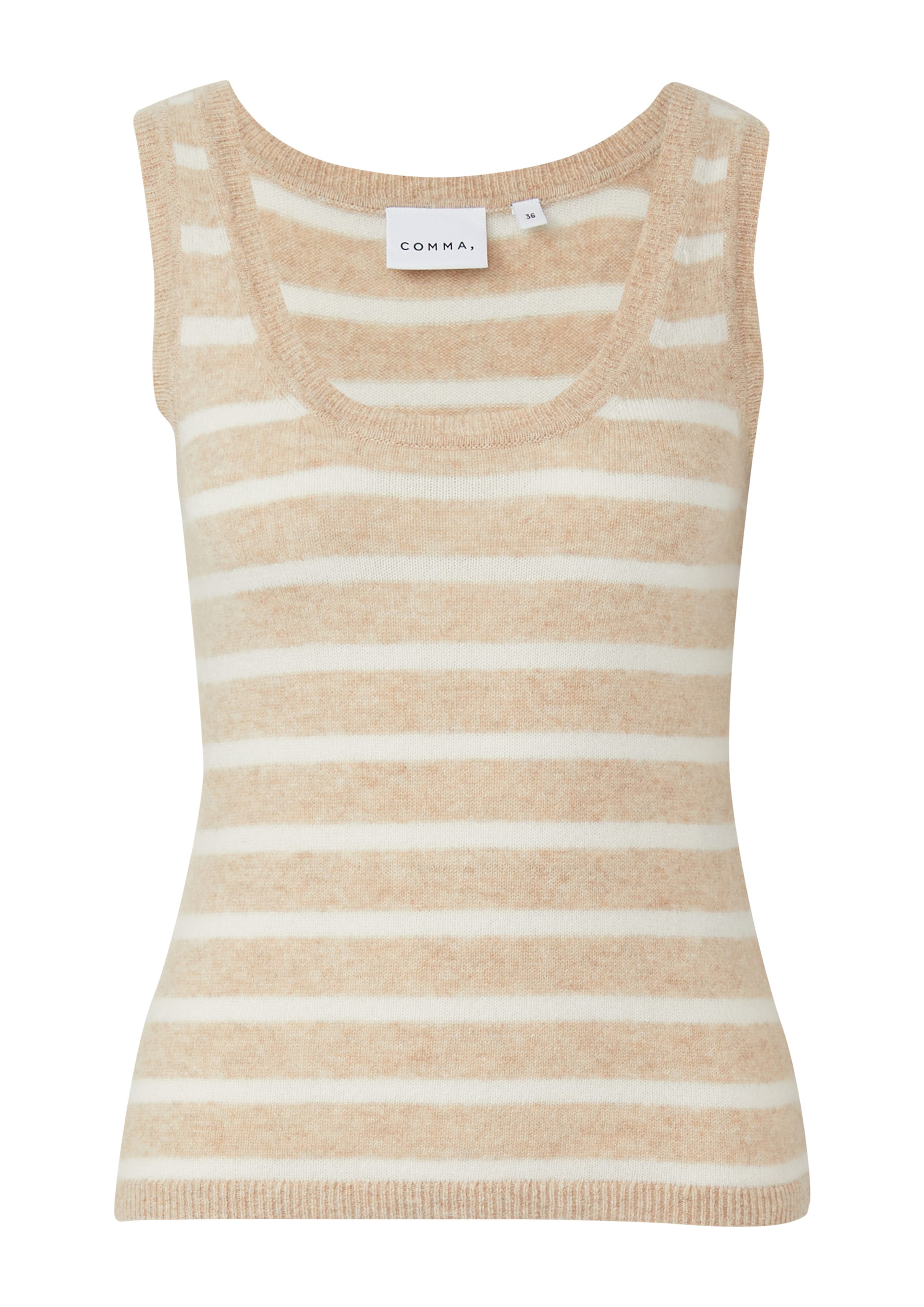 COMMA Strickpullunder in Braun: Vorderseite