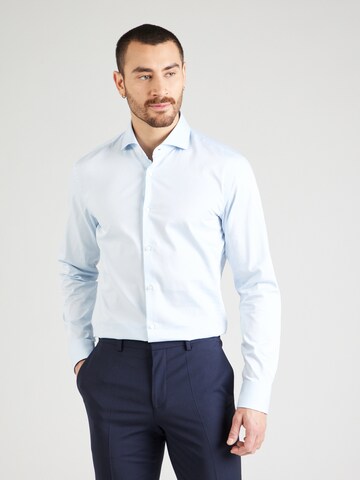 HUGO Slim fit Button Up Shirt 'Kason' in Blue: front