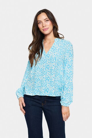 SAINT TROPEZ Bluse 'Eda' in Blau: Vorderseite