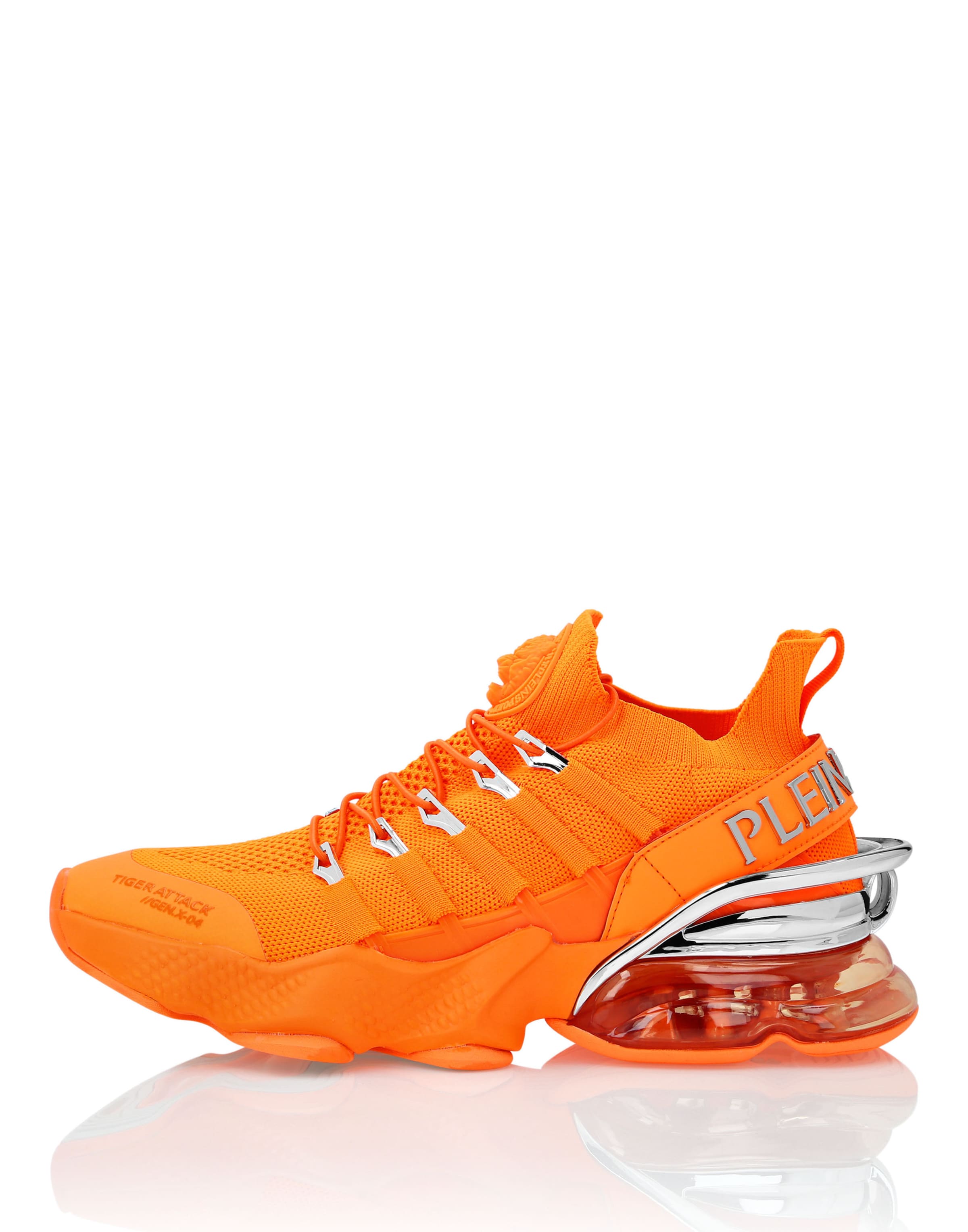 Plein Sport - Zapatillas deportivas bajas 'Tiger Attack//Gen.x.04' en naranja: frente